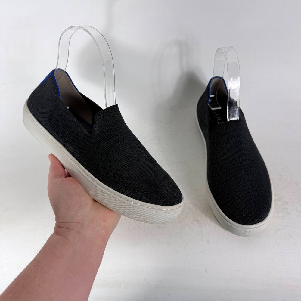 Rothy's The Original Slip-On Sneakers Women's 7.5 Black Low Top Comfort Shoes